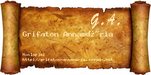 Grifaton Annamária névjegykártya